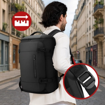 Bange Waterproof Backpack for Laptop 15.6" City Travel 45x30x16 cm for Work Airplane Men's Women's with USB Port Black