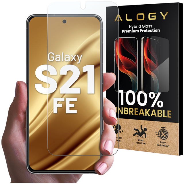 Гібридне скло для Samsung Galaxy S21 FE Захисне покриття для екрану Alogy Flexi Glass 9H Case Friendly Плоский захисний екран