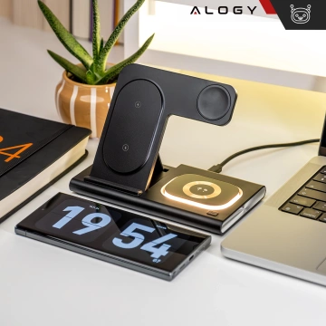 Wireless Charger for Samsung: 3 in 1 Wireless Charging Station for Samsung Galaxy Watch 7/6/5/4/3 Pro Classic, Galaxy Buds for S24 Ultra, S23, S22, S21, S20, Note 20/10, Z Fold