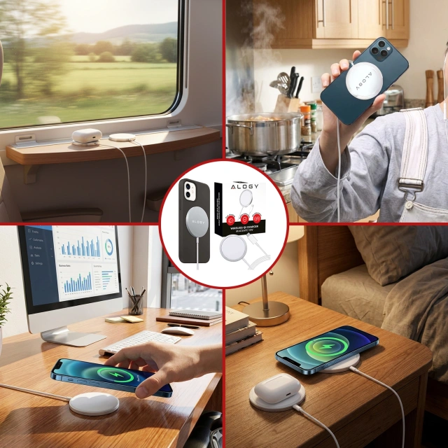 Alogy kabelloses Ladegerät für MagSafe 20W für iPhone 12/13/14 / PRO / MAX / MINI Weiß