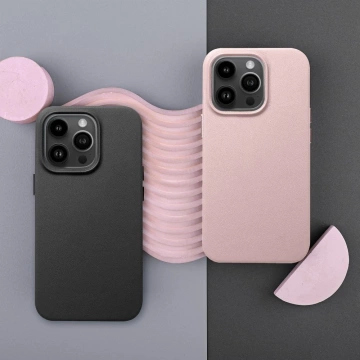 Leather Mag Cover case compatible with MagSafe for Apple iPhone 15 Plus black