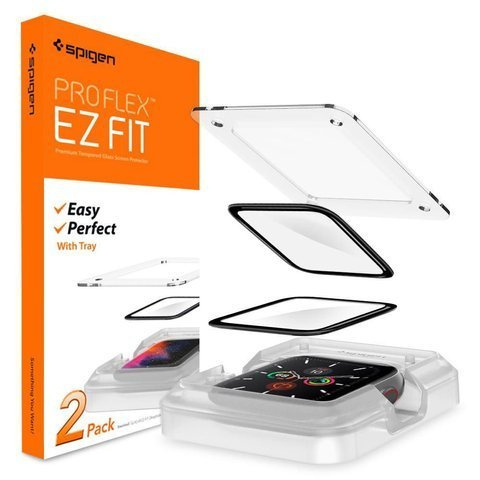 Гібридне скло Spigen ProFlex Ex Fit x2 для Apple Watch 4/5/6 / SE 40mm Black