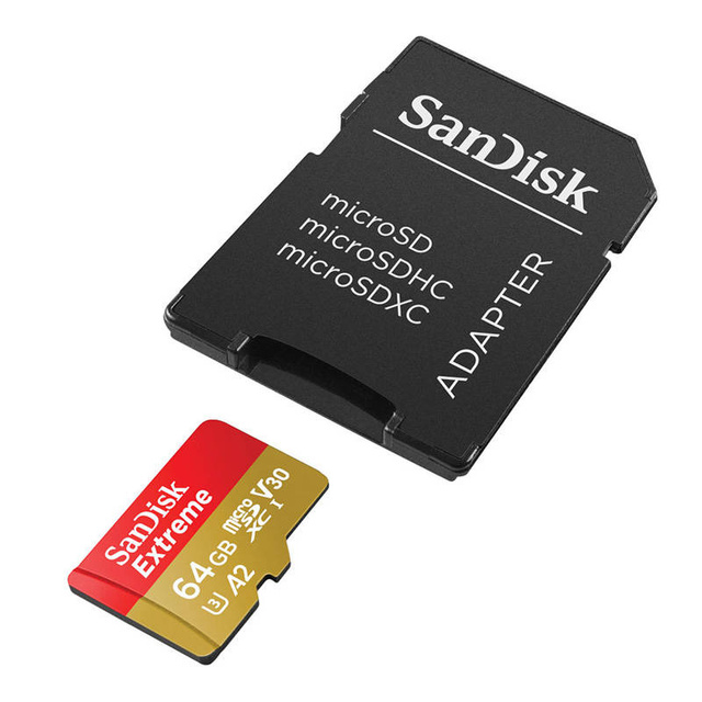 Pamäťová karta SANDISK EXTREME microSDXC 64 GB 170/80 MB/s UHS-I U3 ActionCam (SDSQXAH-064G-GN6AA)