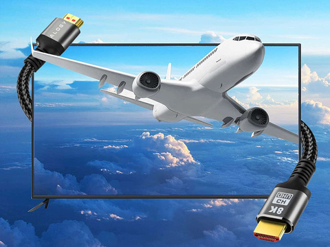 Kabel x2 HDMI 2.1 Alogy 2m 8K PREMIUM ULTRA High Speed 60Hz 48GBps Czarny