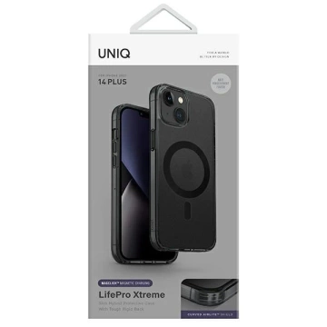 UNIQ LifePro Xtreme phone case for Apple iPhone 14 Plus 6.7" Magclick Charging black/frost smoke