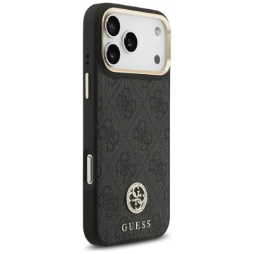 Etui Guess 4G Strass Logo Big Strap MagSafe do iPhone 17 Pro Max Czarny
