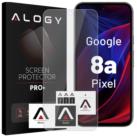 Szkło hartowane do Google Pixel 8a ochronne szkiełko na ekran 9H Alogy Heavy Pro+™️