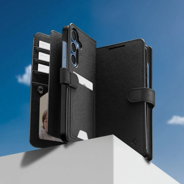 Peněženka Spigen Wallet pro Samsung Galaxy S25 Plus, černá, "S"
