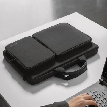 Torba Tech-Protect Defender Bag Laptop 17" Black z paskiem