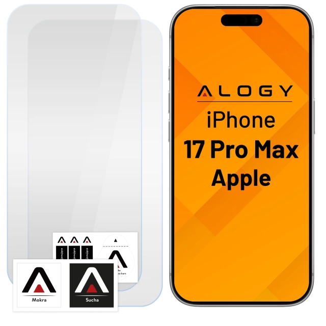 Alogy 3v1 Case Pack™ – čierne hybridné puzdro MagSafe s 2 ochrannými sklami z tvrdeného skla pre Apple iPhone 17 Pro Max