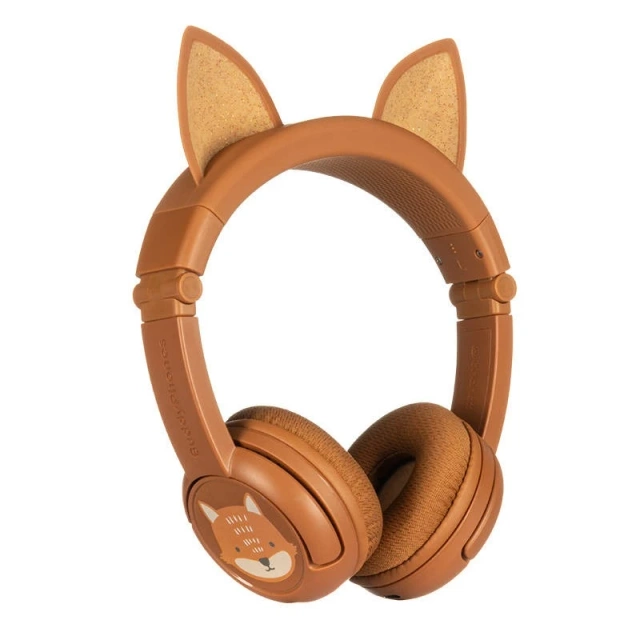 Дитячі бездротові навушники BuddyPhones Play Ears Plus fox (коричневі)