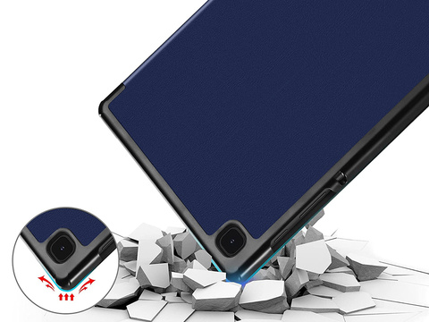 Flip Case Alogy Book Cover für Galaxy A7 Lite 8.7 T220 / T225 Marineblaues Glas
