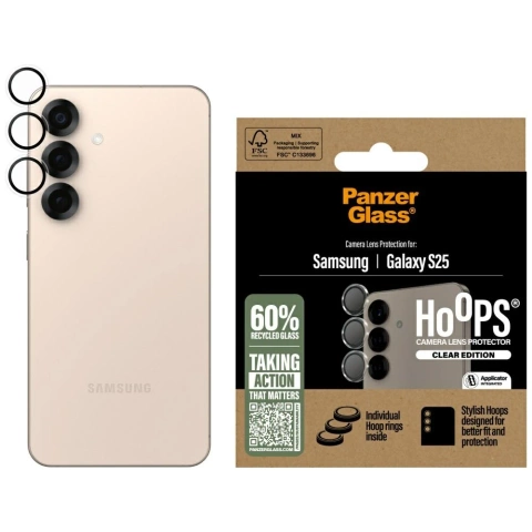 Szkło hartowane do Samsung Galaxy S25 PanzerGlass Hoops Camera Lens Protector