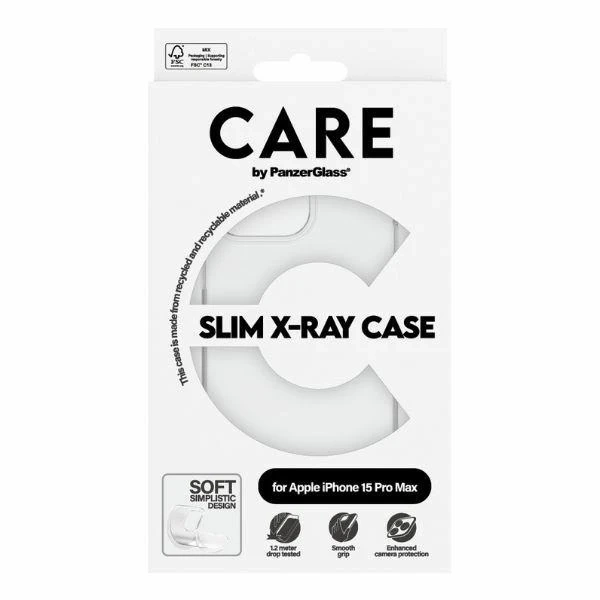Чохол для iPhone 15 Pro Max CARE by PanzerGlass Slim X-Ray 6.7" прозорий