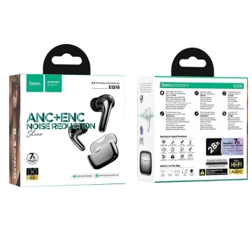HOCO EQ16 Kabellose Bluetooth-Kopfhörer TWS ANC ENC – Schwarz mit Ladeetui