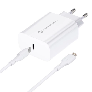 Зарядний пристрій Forcell 20W USB-C PD QC 4.0 Lightning-кабель для iPhone 12 13 14