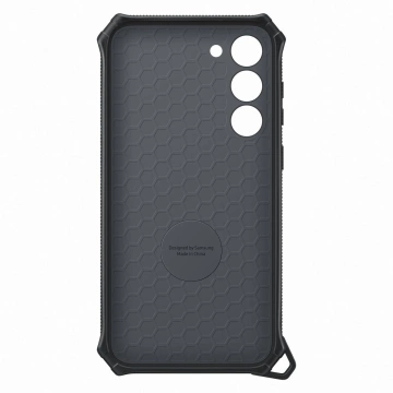 Puzdro Samsung Rugged Gadget pre Samsung Galaxy S23 Plus stojan na pancierový kryt krúžok sivý
