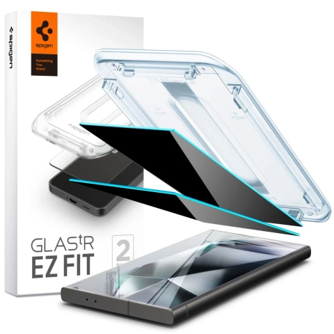 Spigen Glas.tR ”Ez Fit” 2-pack tempered glass for Samsung Galaxy S24 Ultra Privacy