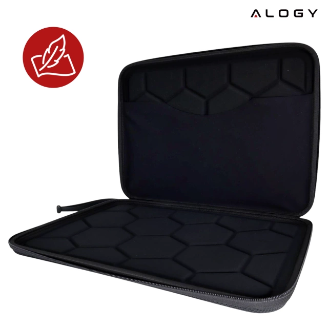 Laptop-Hülle, MacBook Air Pro 13,3 Zoll Alogy Hartschaum-Tasche, Schutzhülle für 13–14 Zoll Laptops, Schwarz