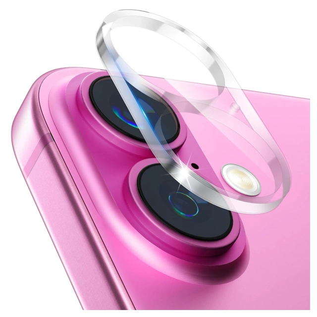 2x Glass for camera lens for Apple iPhone 16 / 16 Plus Alogy Lens Protector Pro transparent