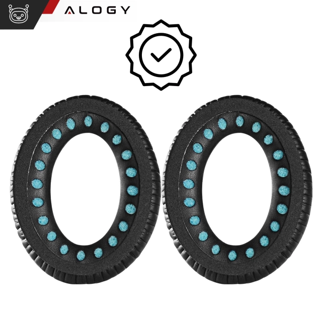Nauszniki 2x wymienne pady gąbki do słuchawek do Bose QC35 QC25 QC15 2 AE2 QC2 Alogy Earpads Czarne + urządzenie do demontażu