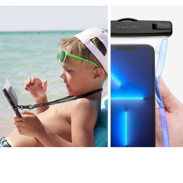 Універсальний водонепроникний чохол для 6.9 Spigen A601 IPX8 Crystal Clear