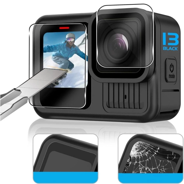 Szkło Hartowane do GoPro Hero 9-12 Tech-Protect Glass Fit+ 2-Pack