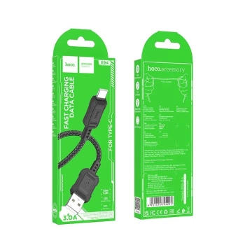 HOCO USB-A to Type C Cable X94 1m Black 3A PVC Fast Charging