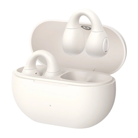 Słuchawki Baseus Bass 15 Clip OWS + Kabel USB-C 30cm Białe