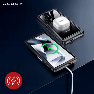 Puzdro pre Samsung Galaxy S24 Ultra Armored Waterproof IP68 360 Armor Case for Mag Safe Alogy čierne