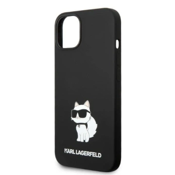 Etui Karl Lagerfeld KLHMP14MSNCHBCK na iPhone 14 Plus 6,7" pevné puzdro Silikónová Choupette MagSafe čierna/čierna