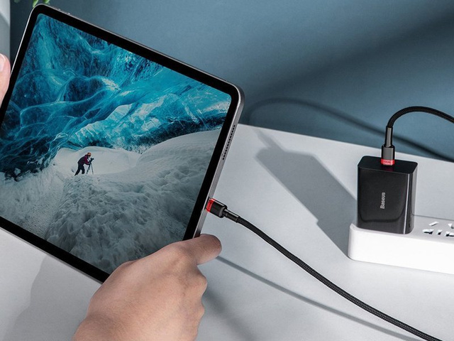 Kábel 2m Baseus Cafule USB-C Quick Charge 3.0 PD 2.0 100W 5A Czerwony