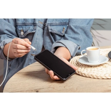 Kabel USB-C na Lightning 1m Forcell MFi Apple PD 30W CarPlay bílý