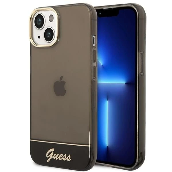 Etui Guess GUHCP14MHGCOK do Apple iPhone 14 Plus 6,7" čierne/čierne pevné puzdro Translucent