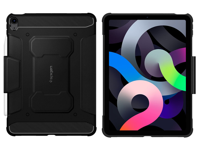 Etui Spigen Rugged Armor Pro für Apple iPad Air 4 2020 / 5 2022 Schwarz