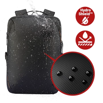 Mark Ryden 15.6" Laptop Travel Backpack, Waterproof, 21L Capacity, with Keychain and Whistle, 44 x 29 x 17 cm – Black