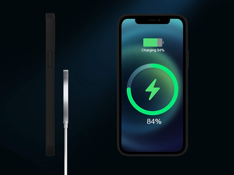 Puzdro Mag Safe Alogy pre Qi nabíjačky pre iPhone 12 Pro Max Black