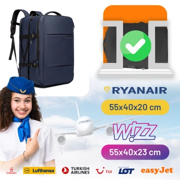 Дорожній рюкзак Bange BackPack бізнес розширюваний рюкзак Містка сумка для ноутбука 17.3" з USB портом Чорний