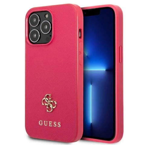 Etui Guess GUHCP13LPS4MF na iPhone 13 Pro / 13 6,1" pevné puzdro Saffiano 4G malé kovové logo