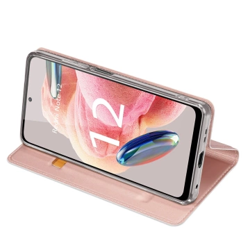 Dux Ducis Skin Pro Case for Xiaomi Redmi Note 12 Flip Card Wallet Stand Pink