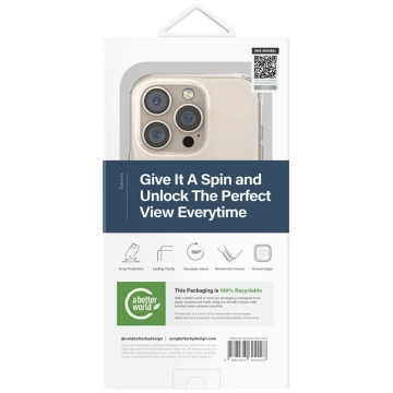 Puzdro UNIQ Swivix s otočným stojanom o 360 stupňov, zlaté, pre iPhone 16 Pro 6,3″