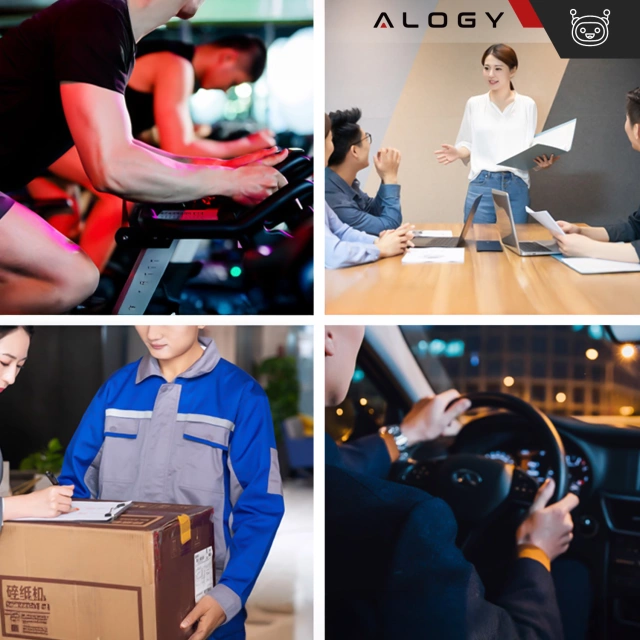 Alogy Earphone Bluetooth headset pre telefón, vodotesný IPX4, na hovory, čierny