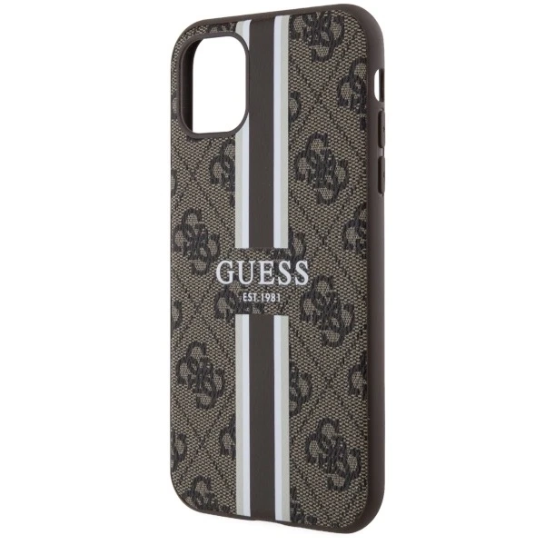 Etui Guess GUHMN61P4RPSW pro iPhone 11 / Xr pevný obal 4G Printed Stripes MagSafe