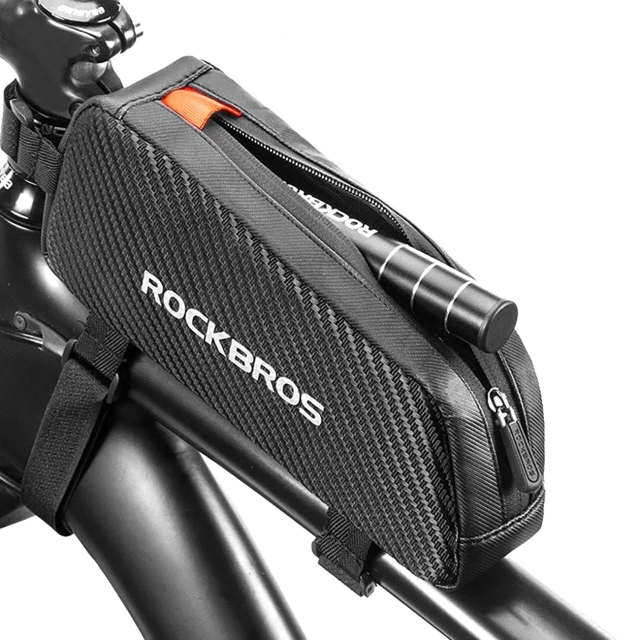 ROCKBROS 039BK BICYKLOVÁ TAŠKA NA RÁM 1L S OPLETENÍM, VODOTESNÁ, ČIERNA