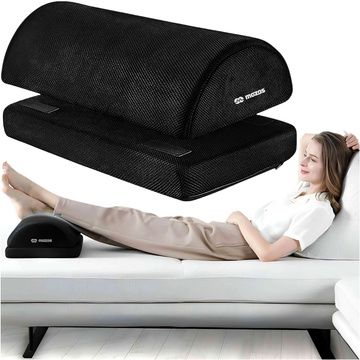 Kancelárska opierka nôh, opierka nôh, nohy, stehná, ergonomická do práce, kancelárie, na voľný čas, Mozos FS5, čierna