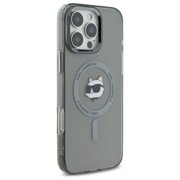 Чохол Karl Lagerfeld для iPhone 16 Pro Max 6.9" Black MagSafe Hardcase IML Metal Choupette Head