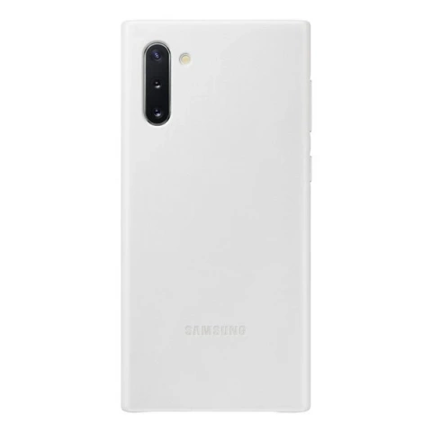 Pouzdro Samsung EF-VN970LW pro Samsung Galaxy Note 10 N970 bílý/bílý kožený kryt