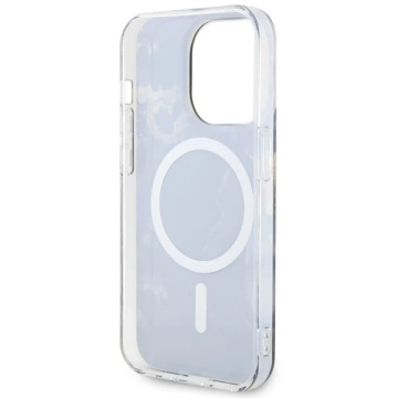 Obal na telefón Guess GUHMP14LHTMRSK do Apple iPhone 14 Pro 6,1" čierny/čierny pevný obal Golden Marble MagSafe