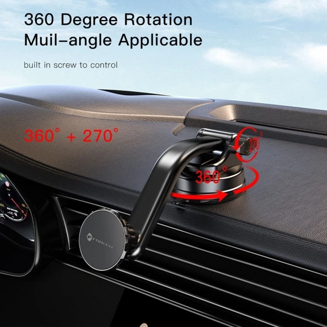 Автомобільний тримач Forcell F-GRIP MagLuxe Magnetic 3-в-1 з регулюванням