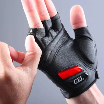 Rockbros S143-BK XL cyklistické rukavice s gelovými vložkami - černé